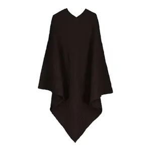 Women's Cable Knit Wool Poncho Gant image-0