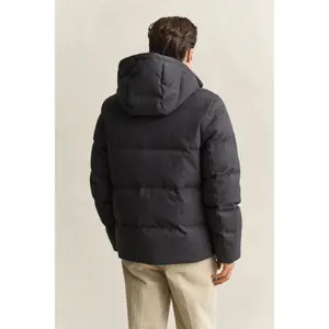 Flannel Hooded Puffer Jacket Gant image-3