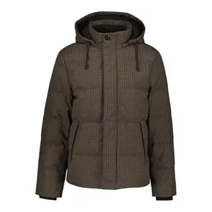 Flannel Hooded Puffer Jacket Gant image-0