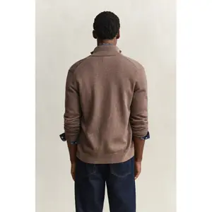 Zip-Up Cotton Knit Cardigan Gant image-6