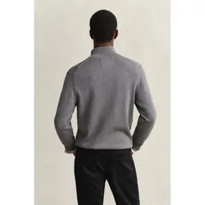 Zip-Up Cotton Knit Cardigan Gant image-5