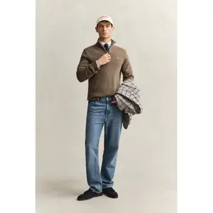Half-zip cotton knit jumper Gant image-3