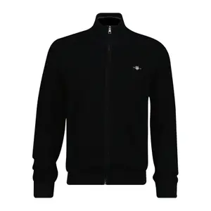 Waffle Knit Zip Cardigan Gant image-0