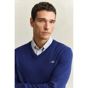 Cotton V-neck top Gant Classic image-2