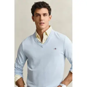 Cotton V-neck top Gant Classic image-2