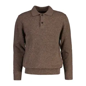 Long Sleeve Polo in Marled Wool Blend Gant image-0
