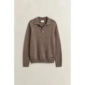 Long Sleeve Polo in Marled Wool Blend Gant image-1