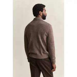 Long Sleeve Polo in Marled Wool Blend Gant image-3