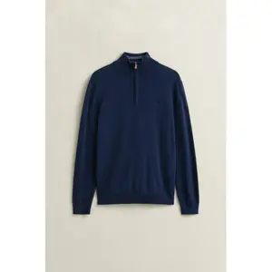 Extra-Fine Merino Wool 1/2 Zip Gant image-1
