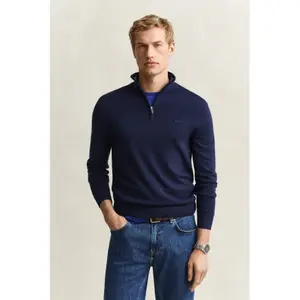 Extra-Fine Merino Wool 1/2 Zip Gant image-4