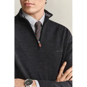 Extra-Fine Merino Wool 1/2 Zip Gant image-2