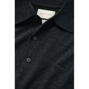 Extra-Fine Merino Wool Long Sleeve Polo Gant image-2