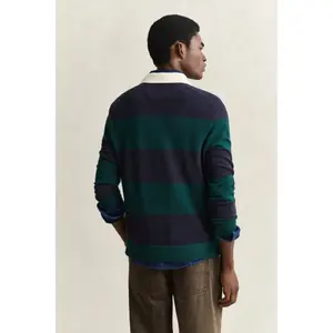 Long Sleeve Striped Lambswool Polo Gant Rugger image-3