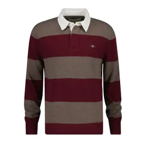 Long Sleeve Striped Lambswool Polo Gant Rugger image-0
