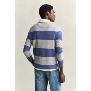 Long Sleeve Striped Lambswool Polo Gant Rugger image-3