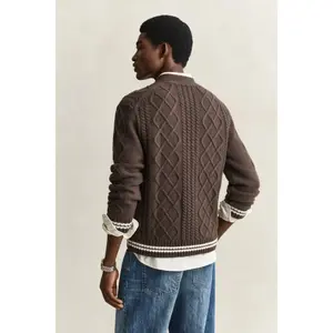 Mixed Wool Cable Knit Cardigan Gant image-3