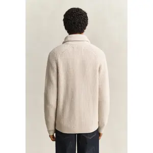 Ribbed Wool Blend Cardigan Gant image-3