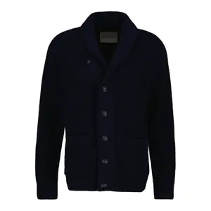 Ribbed Wool Blend Cardigan Gant image-0