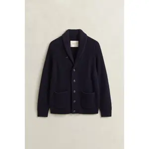 Ribbed Wool Blend Cardigan Gant image-1