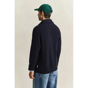 Ribbed Wool Blend Cardigan Gant image-3