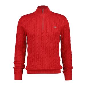 Pullover s krátkým zipem z bavlněného úpletu Gant