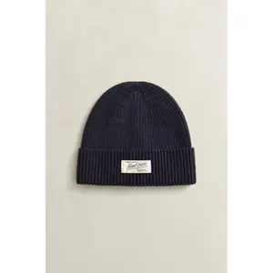 Ribbed Beanie with Logo Gant image-1