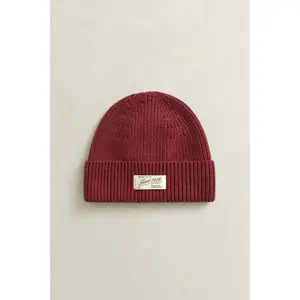 Ribbed Beanie with Logo Gant image-1