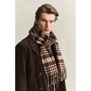 Checkered Wool Scarf Gant image-2