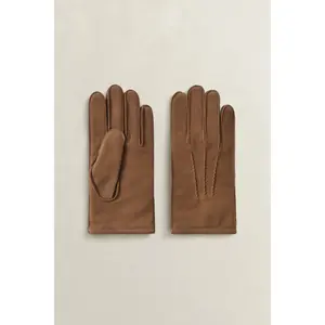 Leren handschoenen gevoerd met kasjmier Gant image-1