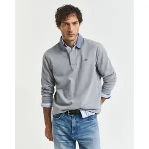 Långärmad polotröja Gant Reg Chambray Heavy image-3