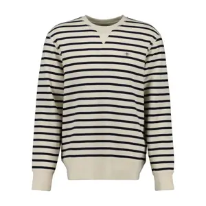 Sweter z okrągłym dekoltem w prążkowanej dzianinie Gant