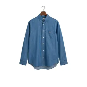 Regular fit overhemd in indigo Gant image-0