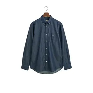 Regular fit indigo shirt Gant image-0