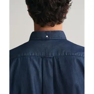 Regular fit indigo shirt Gant image-3