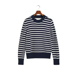 Shiny striped round-neck sweater Gant Breton