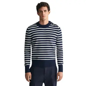 Shiny striped round-neck sweater Gant Breton image-2