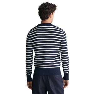 Shiny striped round-neck sweater Gant Breton image-3