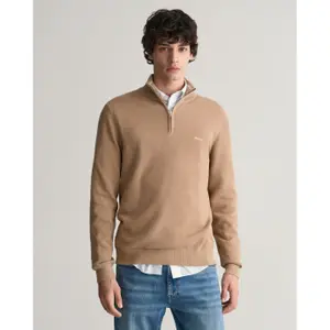 Pull aus Baumwolle mit 1/2-Reißverschluss Gant Pique image-1