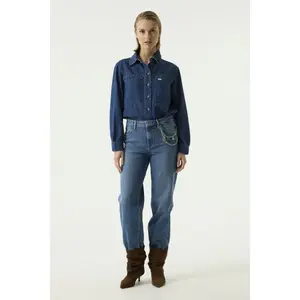 Women's Long Sleeve Denim Shirt Garcia image-2