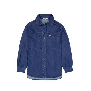 Women's Long Sleeve Denim Shirt Garcia image-3