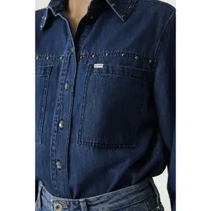 Women's Long Sleeve Denim Shirt Garcia image-4