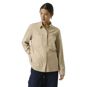 Women's Long Sleeve Suede Shirt Garcia image-0