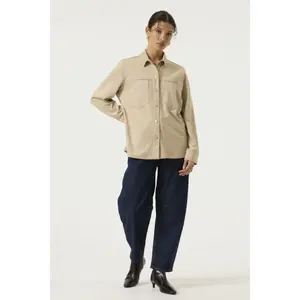 Women's Long Sleeve Suede Shirt Garcia image-2