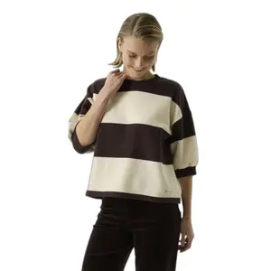 Stripe Short Sleeve Women's Sweatshirt Garcia image-0