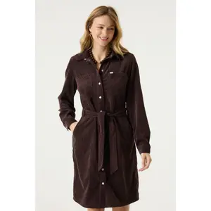 Velvet shirt dress for women Garcia image-2