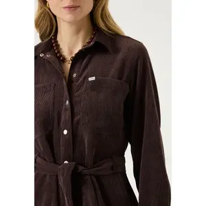 Velvet shirt dress for women Garcia image-4