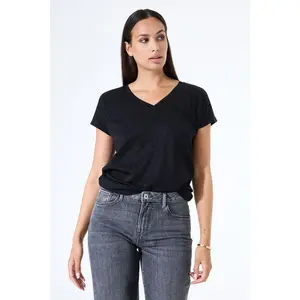 Women's V-Neck Sequin T-Shirt Garcia image-1