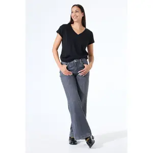 Women's V-Neck Sequin T-Shirt Garcia image-4