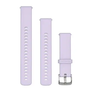 Pulseira de relógio em silicone com fivela prateada Garmin Quick Release image-0
