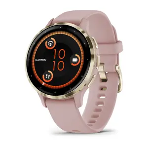 Montre connectée en acier inoxydable avec boîtier et bracelet en silicone Garmin Venu® 3S 41 mm image-1